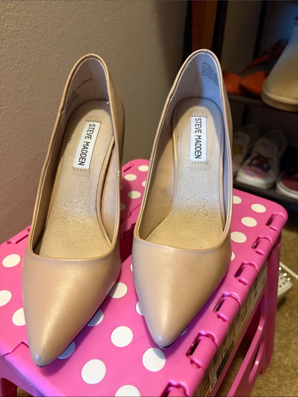 Steve Madden Blush Nude Pointed-Toe Pumps